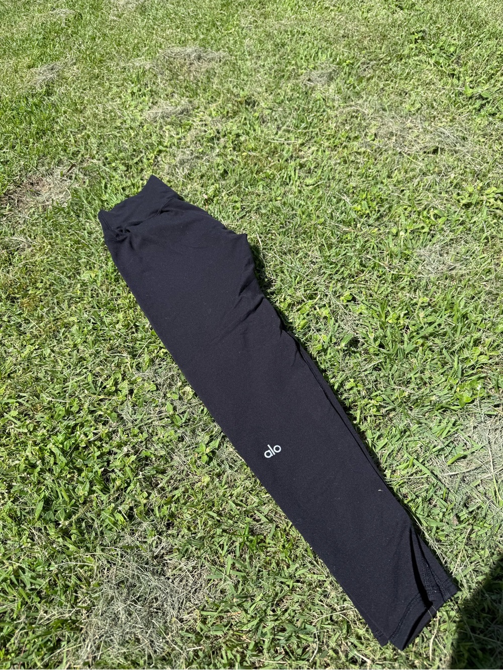 ALO Yoga Black High-Rise Airbrush Leggings 7/8